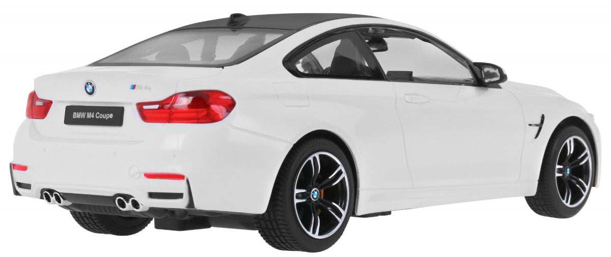 Biały model BMW M4 Coupe 1:14 zdalnie sterowany od RASTAR z detalicznym wykończeniem i realistycznymi proporcjami