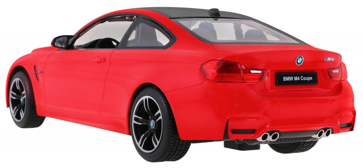 Rastar BMW M4 Coupe 1:14 scale red remote control car with realistic details and LED lights