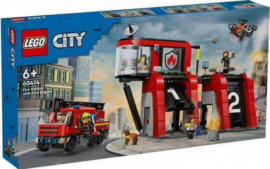LEGO® CITY 60414 Remiza strażacka z wozem