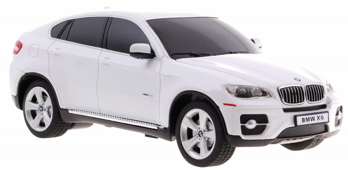 BMW X6 białe zdalnie sterowane auto RC w skali 1:24 realistyczne detale gumowe koła