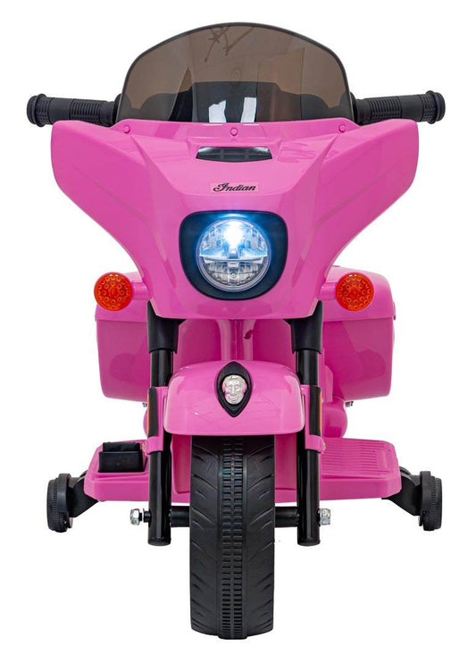 Pojazd Chopper INDIAN różowy z 35W silnikiem, LED światłami i dźwiękiem, dla dzieci do 20 kg