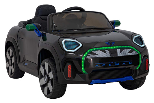 Mini Concept Aceman czarny elektryczny pojazd dla dzieci z pilotem zdalnego sterowania i LED