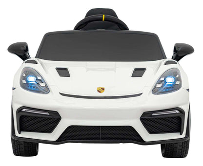Porsche Spyder RS 718 biały zdalnie sterowany elektryczny samochód dla dzieci z LED światłami i pilotem