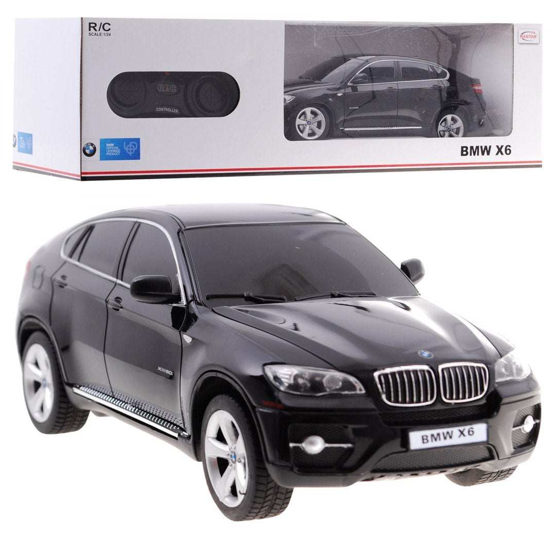BMW X6 czarne zdalnie sterowane SUV w skali 1:24 od RASTAR, czarny model z ABS