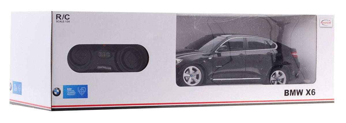 BMW X6 czarne zdalnie sterowane SUV skala 1:24 RASTAR w oryginalnym opakowaniu