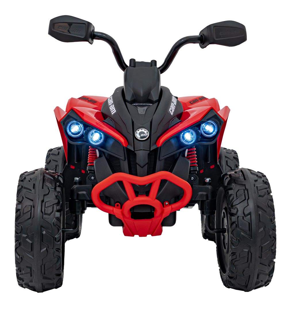 Czerwony dziecięcy Quad Maverick ATV z LED, Bluetooth, moc 400W, koła EVA i amortyzatory