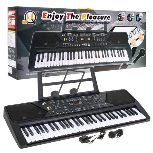 Keyboard dla dzieci MQ 600 z trybem nauki 61 klawiszy mikrofonem i stojakiem na nuty