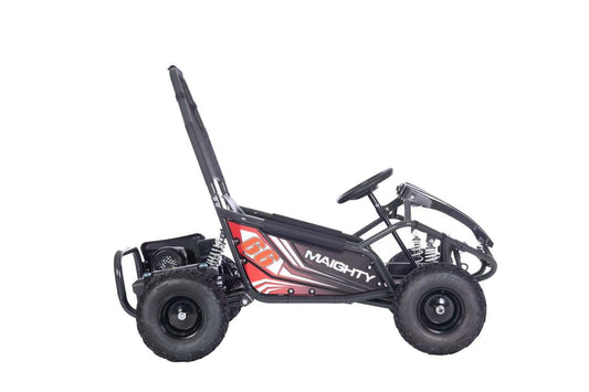 Gokart Elektryczny MAIGHTY czarny dla dzieci z mocnym 1000W silnikiem i trzema trybami prędkości