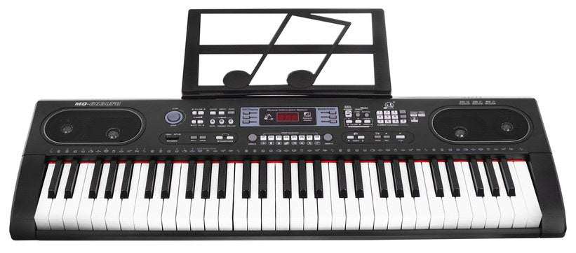 Wielofunkcyjny keyboard dla dzieci 5+ z 61 klawiszami, USB, Bluetooth, 200 tonami, rytmami i cyfrowym wyświetlaczem