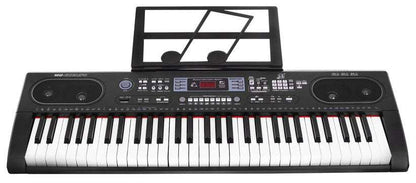 Wielofunkcyjny keyboard dla dzieci 5+ z 61 klawiszami, USB, Bluetooth, 200 tonami, rytmami i cyfrowym wyświetlaczem