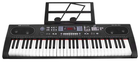 Wielofunkcyjny keyboard dla dzieci 5+ z 61 klawiszami, USB, Bluetooth, 200 tonami, rytmami i cyfrowym wyświetlaczem