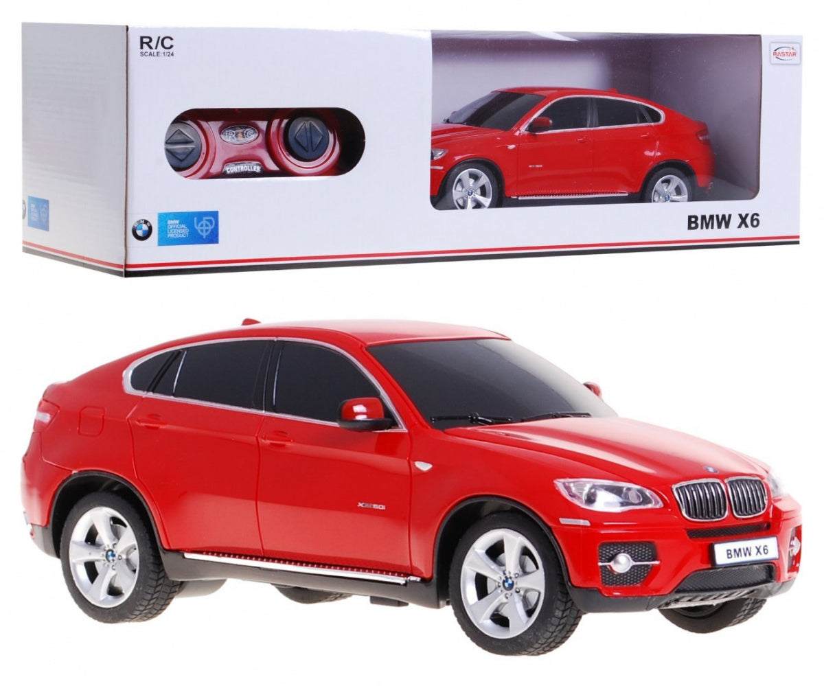 BMW X6 czerwone zdalnie sterowane auto w skali 1:24 RASTAR SUV