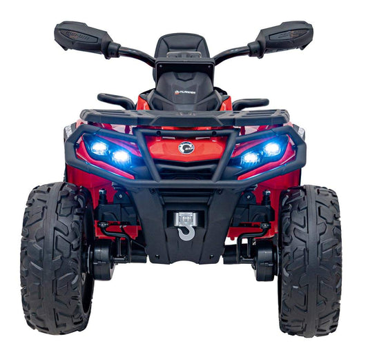 Czerwony Quad Can Am Outlander ATV z pilotem zdalnego sterowania dla dzieci, z technologią 2x4 i 4x4 oraz trzema poziomami prędkości