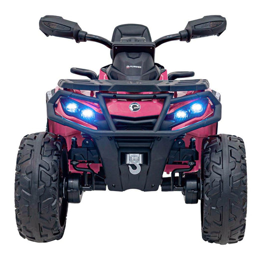 Pink Quad Can Am Outlander kids ATV with LED lights and remote control
