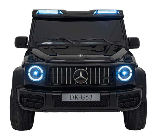 Mercedes G63 AMG XXL black electric ride-on car for kids with LED lights and remote control