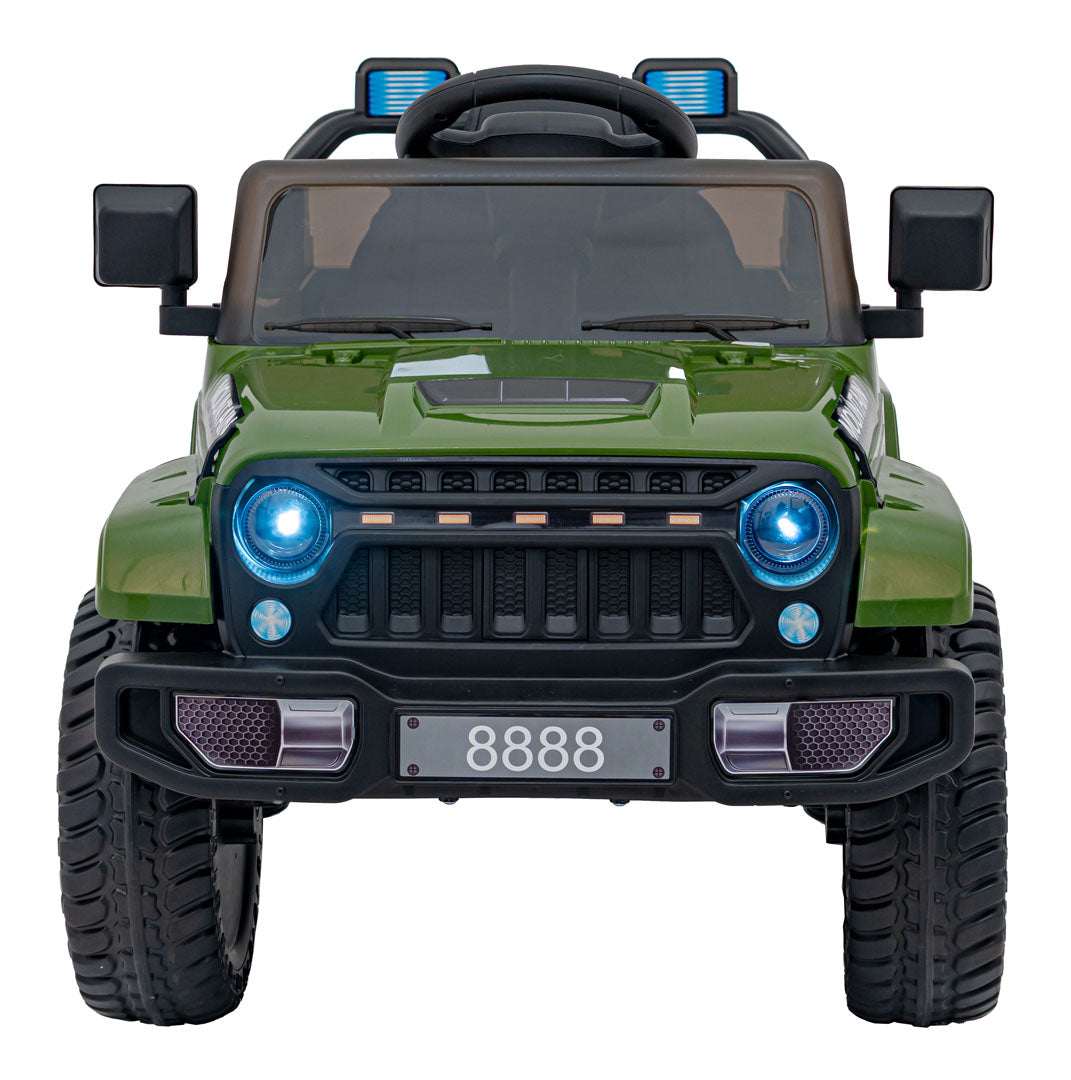 Zielony Pojazd Off Road MOUNTAIN dla dzieci z mocnymi silnikami, pilotem i LED światłami