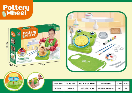 Zestaw Małego Garncarza Żaba kreatywny zestaw garncarski dla dzieci z motywem żaby