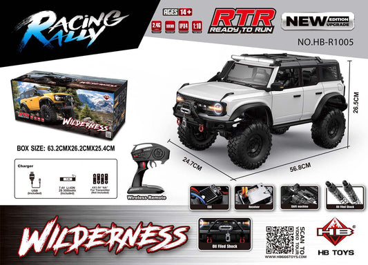 Auto RC Wilderness 1:10 biały terenowy samochód zdalnie sterowany dla początkujących fanów off-roadu