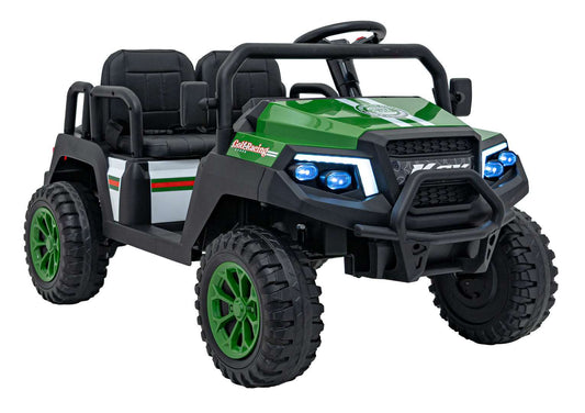 Pojazd Buggy 4 osobowy Champion zielony dla dzieci z pilotem, amortyzatorami i LED światłami.