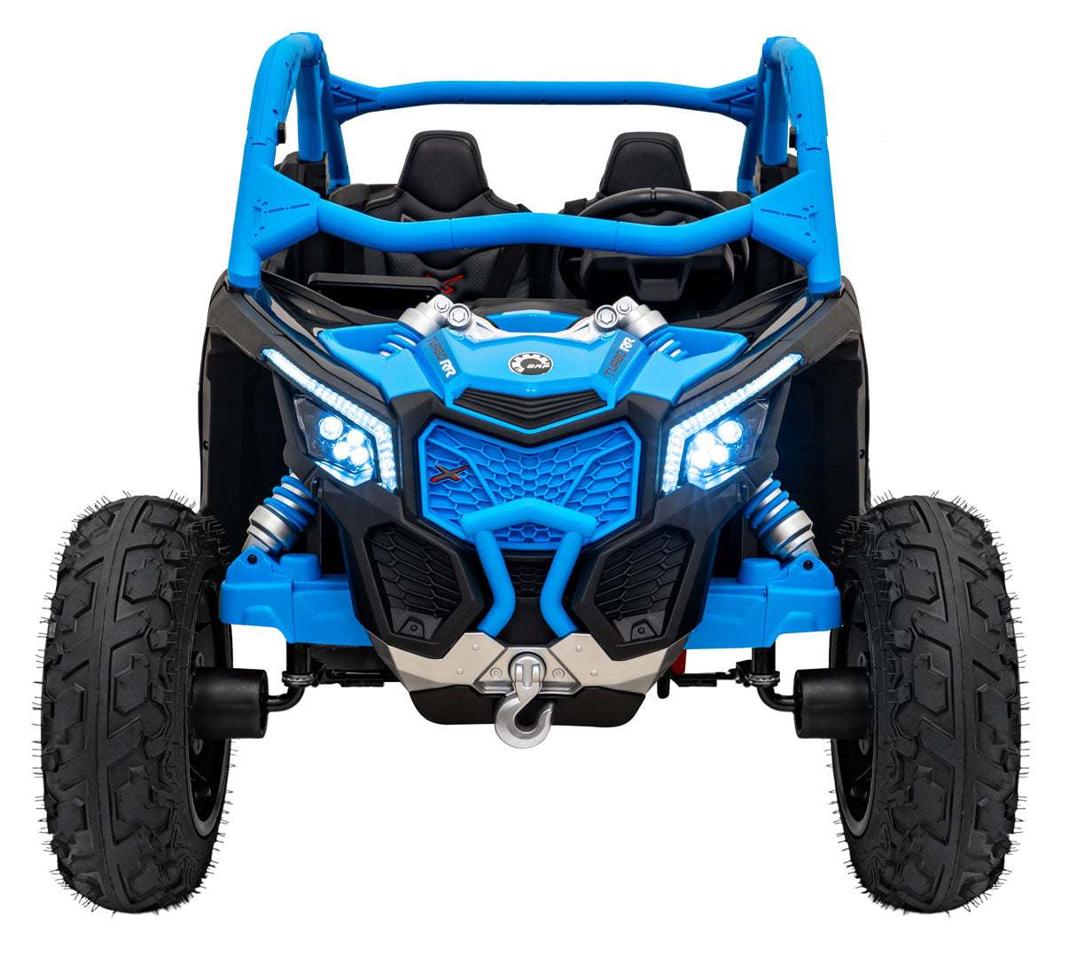 Blue Buggy Maverick Turbo RR children's electric ride-on car with LED lights and off-road tires