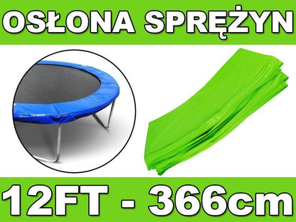 Kołnierz ochronny SkyRamiz zielony do trampoliny 366 cm 12FT zabezpieczający sprężyny