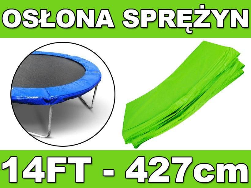 Kołnierz Ochronny SkyRamiz zielony ochraniacz sprężyn trampoliny 14FT 427 cm