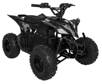 czarny pojazd quad Desert Storm Lift off road 800W 48V z dużymi terenowymi oponami i wytrzymałą ramą
