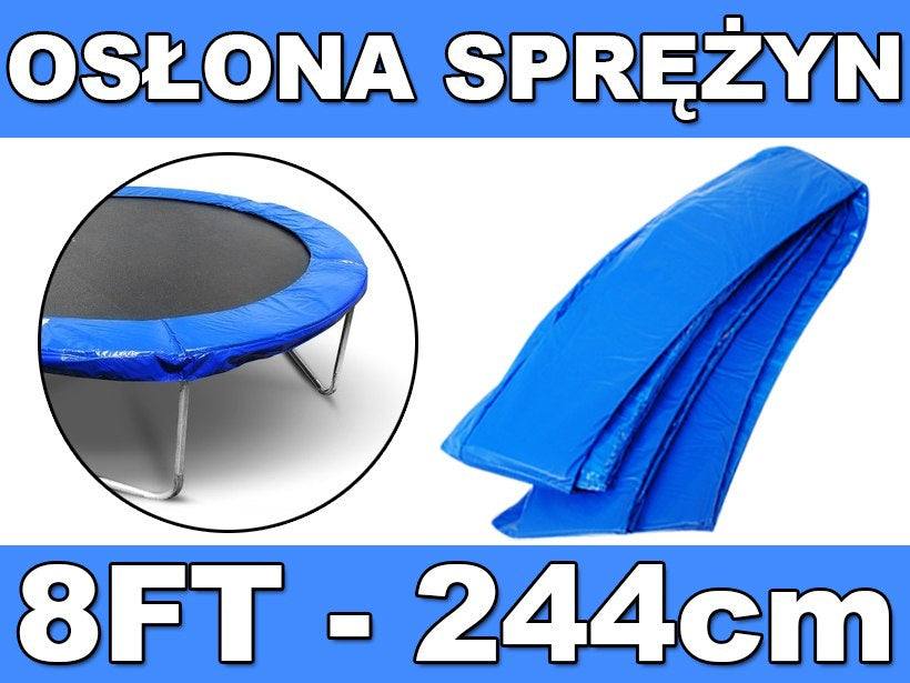 Niebieski kołnierz ochronny na sprężyny trampoliny 244 cm SkyRamiz
