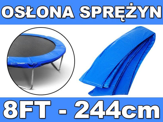 Niebieski kołnierz ochronny na sprężyny trampoliny 244 cm SkyRamiz