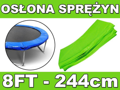 Kołnierz ochronny SkyRamiz zielony do trampoliny 244 cm osłona sprężyn z pianką UV odporna