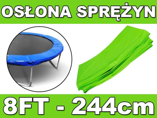 Kołnierz ochronny SkyRamiz zielony do trampoliny 244 cm osłona sprężyn z pianką UV odporna