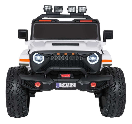 Pojazd Extreme Sport 4x4 biały zdalnie sterowany dla dzieci z terenowymi oponami i LED-ami