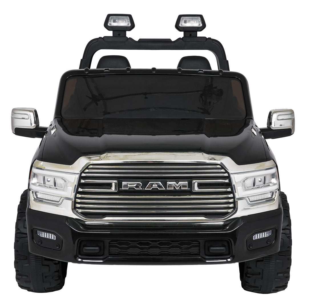 Pojazd RAM 3500 czarny dla dzieci 2x200W z LED i pilotem 2.4 GHz, elektryczny samochodzik zabawkowy.