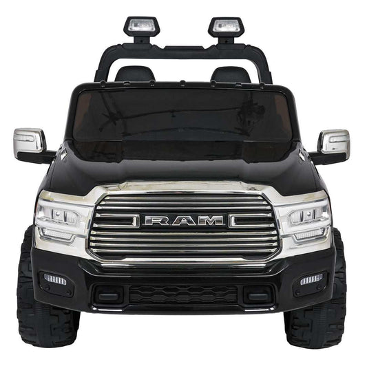 Pojazd RAM 3500 czarny dla dzieci 2x200W z LED i pilotem 2.4 GHz, elektryczny samochodzik zabawkowy.