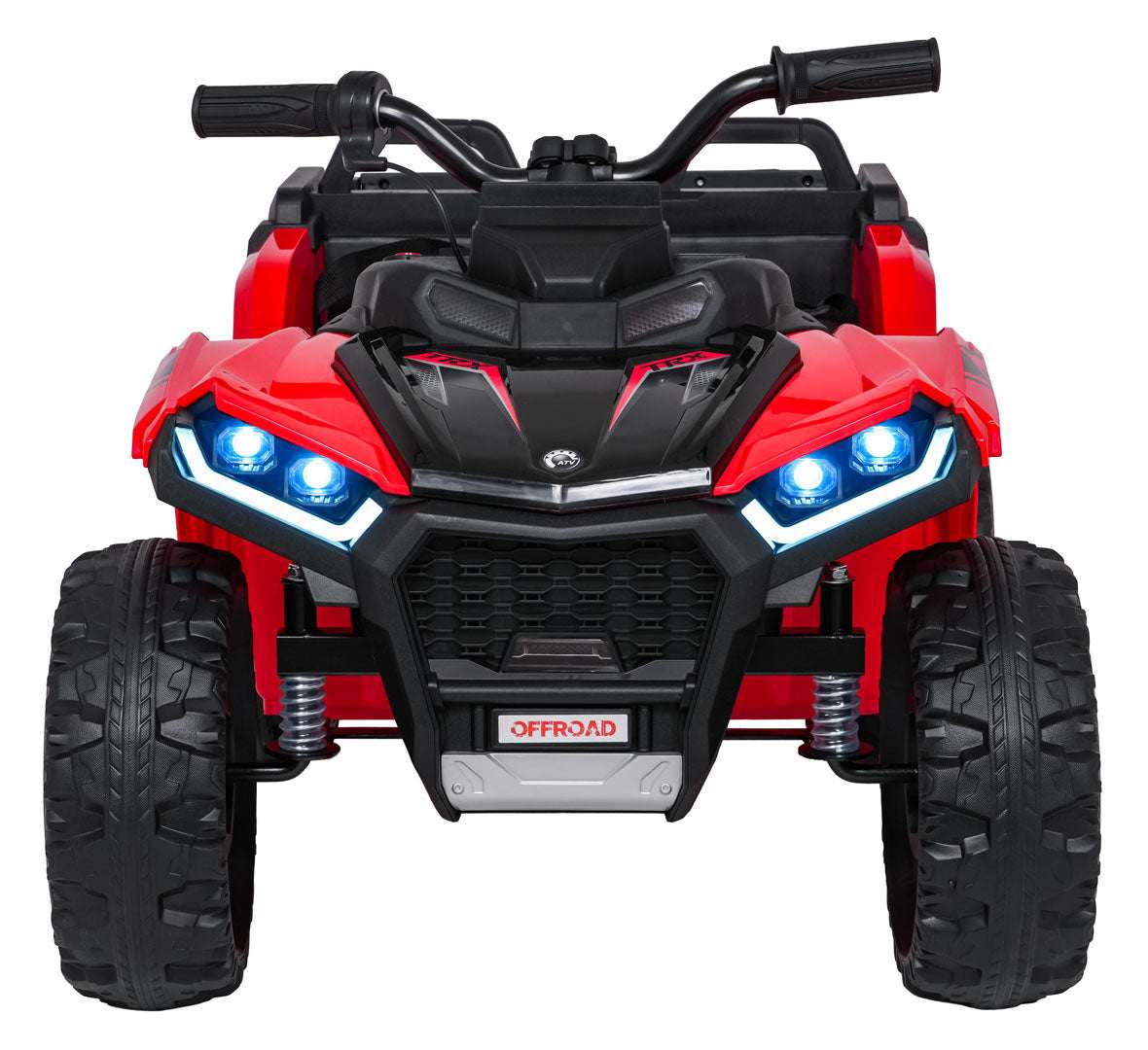 Czerwony Quad Sport TX ATV dla dzieci z LED i 3 biegami, terenowy pojazd z pilotem i piankowymi kołami EVA.