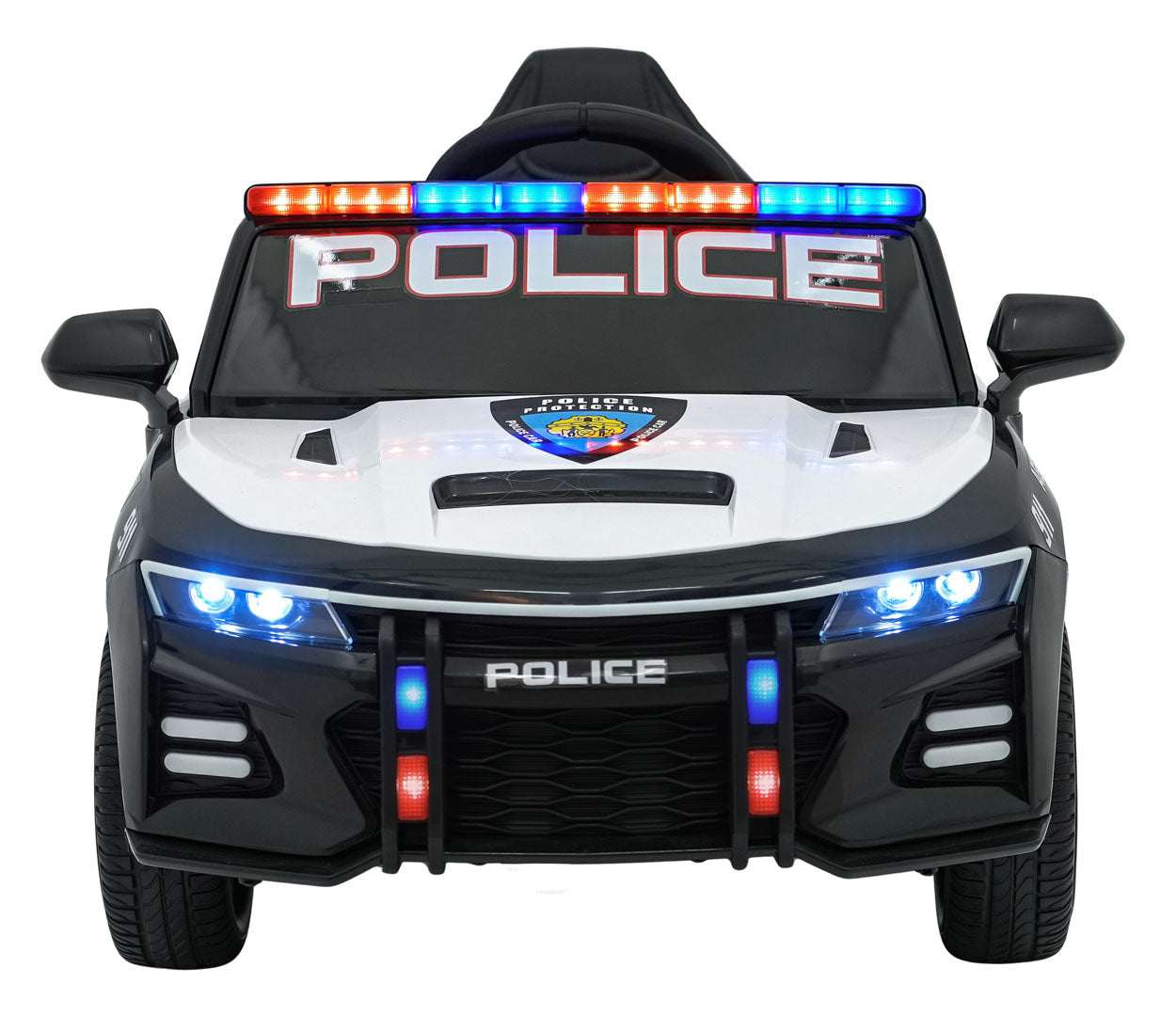 Pojazd Policja 911 Agency czarny dziecięcy samochód policyjny z LED-owymi światłami i realistycznym designem.