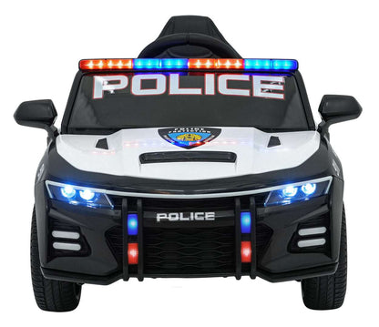 Pojazd Policja 911 Agency czarny dziecięcy samochód policyjny z LED-owymi światłami i realistycznym designem.