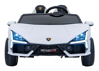 Lamborghini Revuelto XL biały elektryczny pojazd dziecięcy z LED i audio