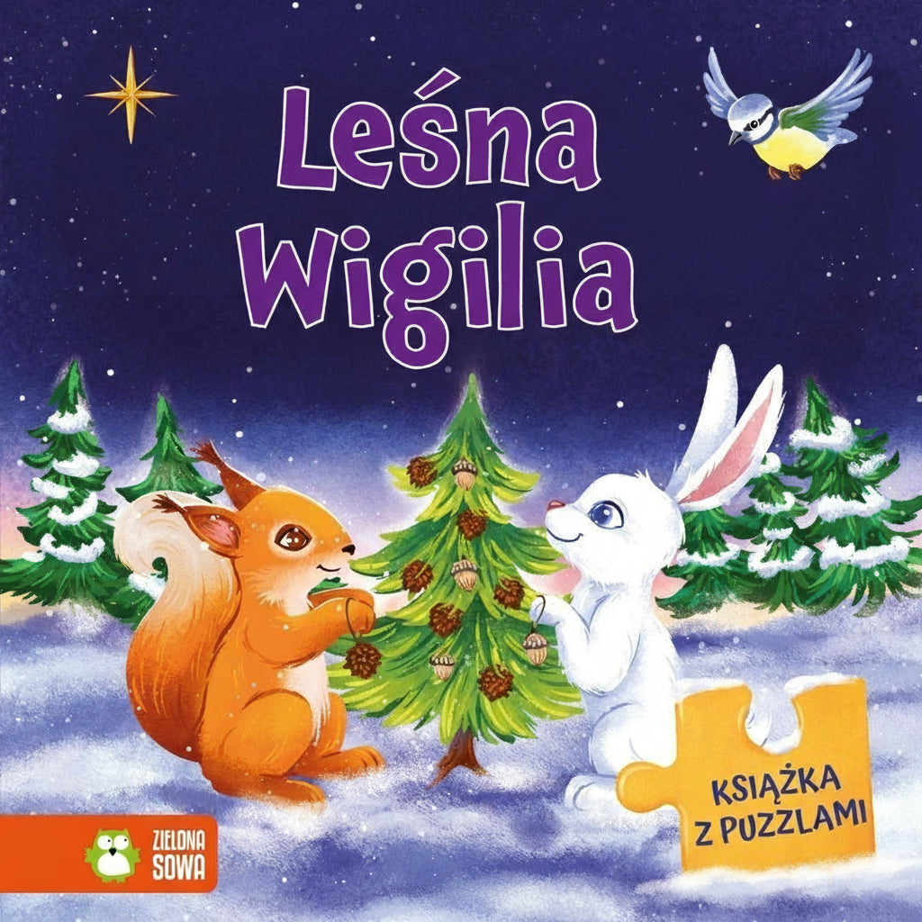 Leśna Wigilia. Książka z puzzlami