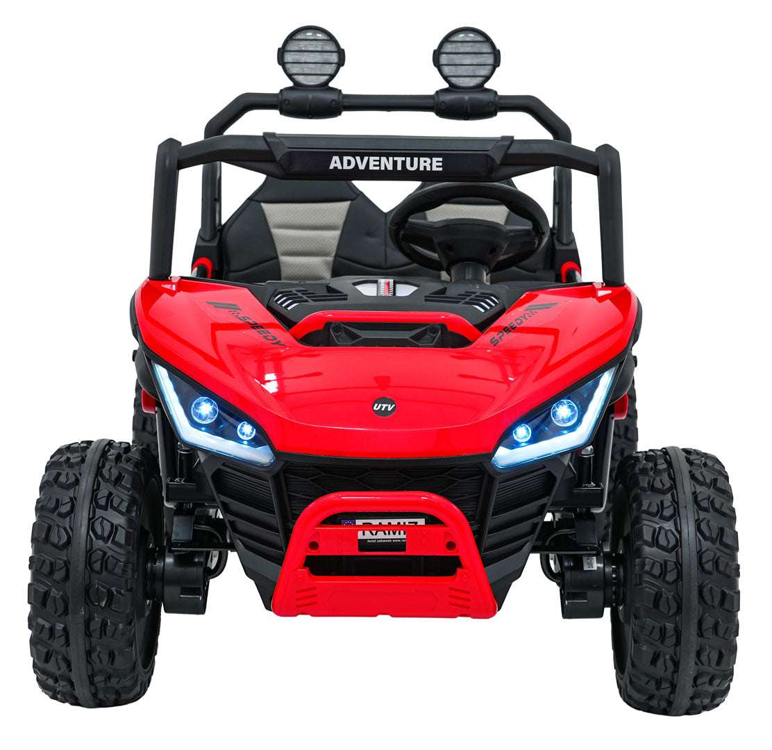Czerwony terenowy pojazd buggy 4x4 dla dzieci z pilotem 2,4 GHz i LED-owymi światłami