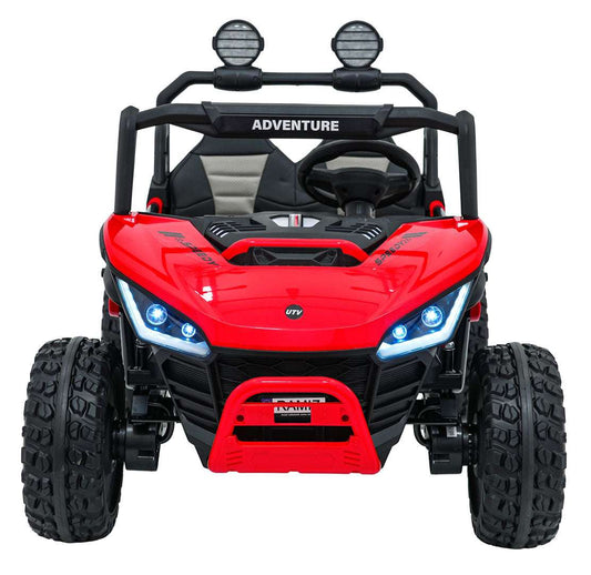 Czerwony terenowy pojazd buggy 4x4 dla dzieci z pilotem 2,4 GHz i LED-owymi światłami