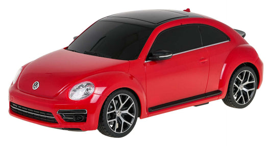 Autko RC Beetle zdalnie sterowane 1:14 czerwone model VW Beetle realistyczny design trwałe gumowe koła LED światła