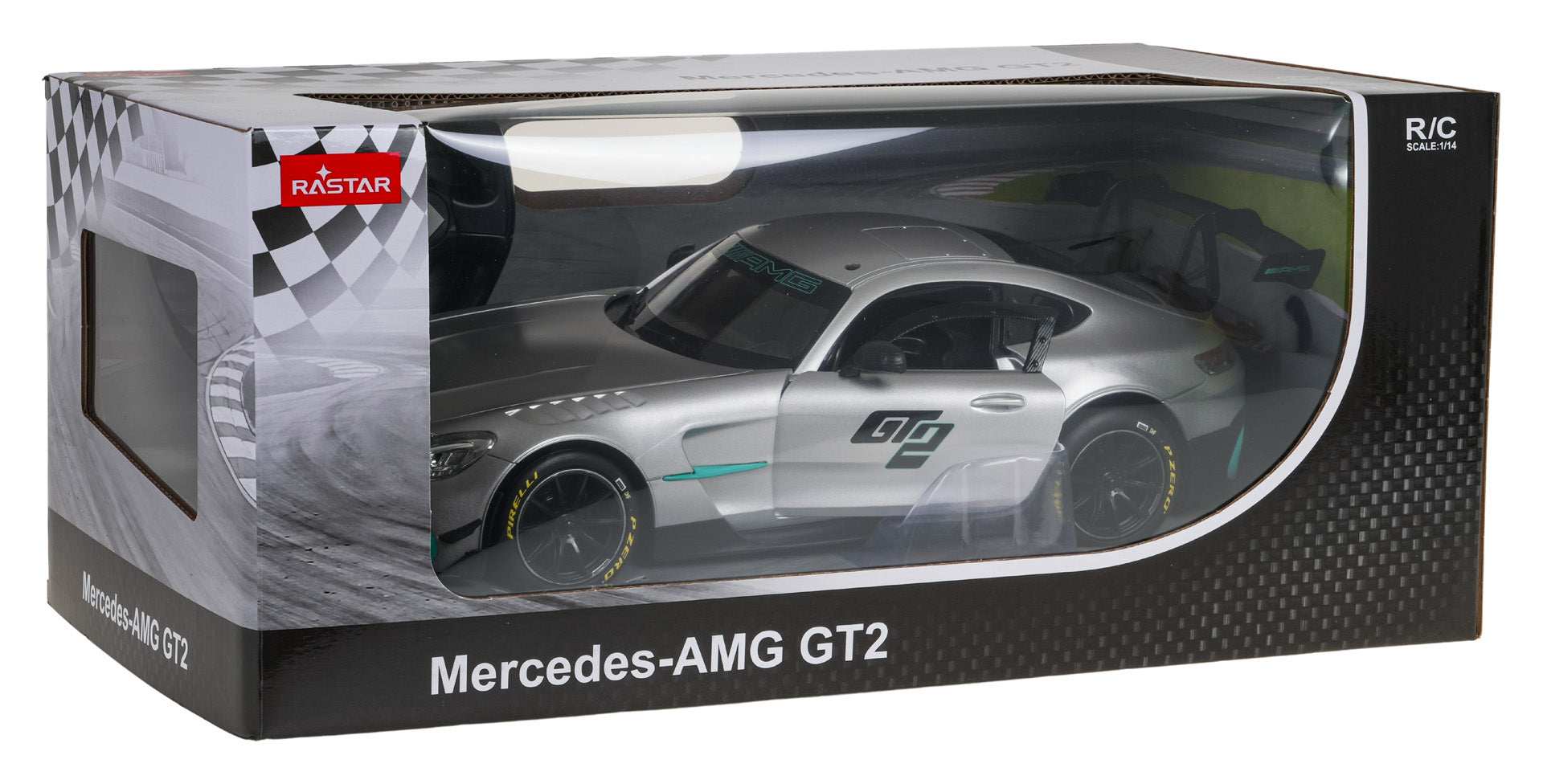 Autko zdalnie sterowane Mercedes-AMG GT2 1:14 szare RASTAR model RC