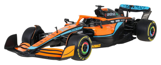 Metalowy model autka McLaren F1 MCL36 w skali 1:24, pomarańczowo-czarny z detalami RASTAR