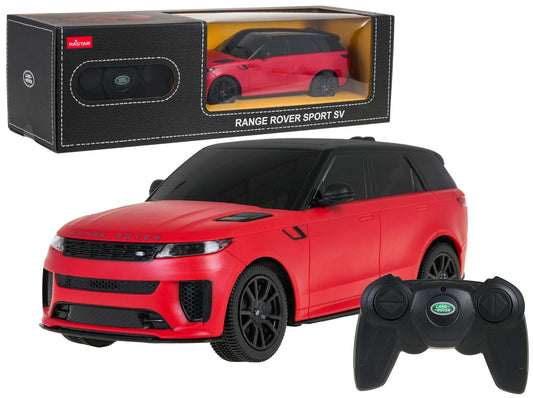 Zdalnie sterowany czerwony model Range Rover Sport SV 1:24 RASTAR z pilotem