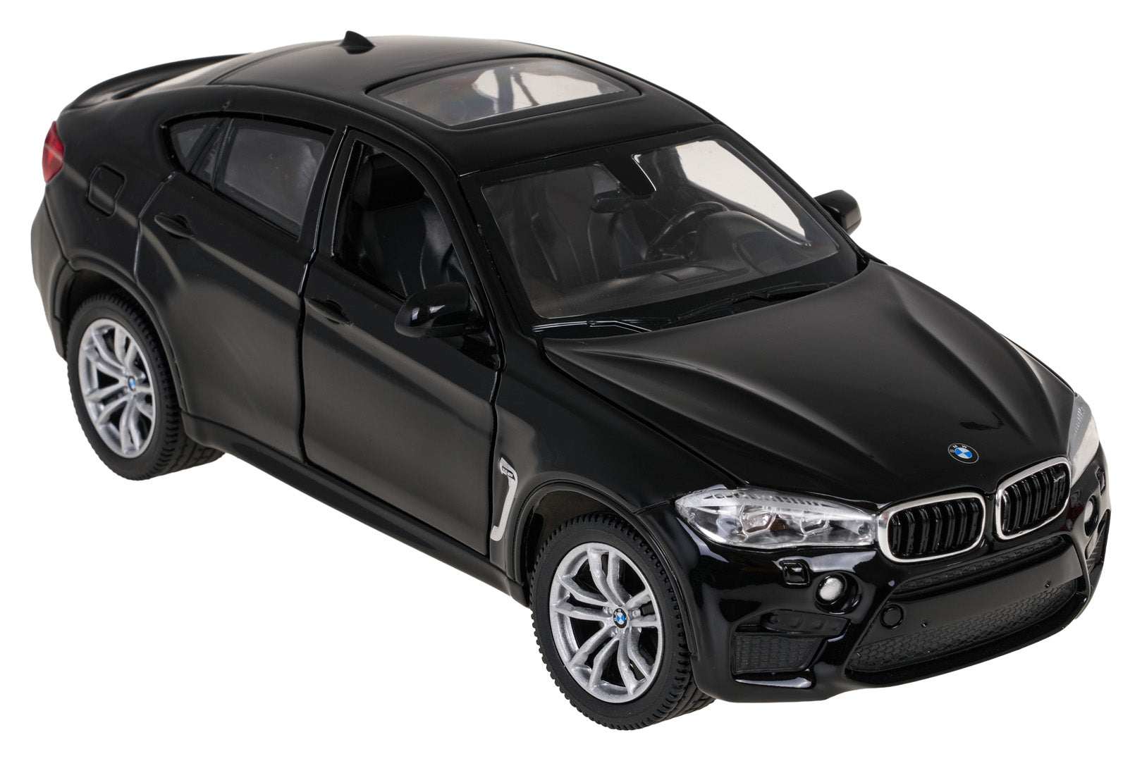 metalowy model BMW X6M w skali 1:24 czarny z otwieranymi drzwiami i maską kolekcjonerski