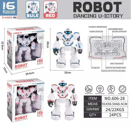 Wielofunkcyjny Robot U-ICTORY niebieski interaktywny zabawka edukacyjna do domu