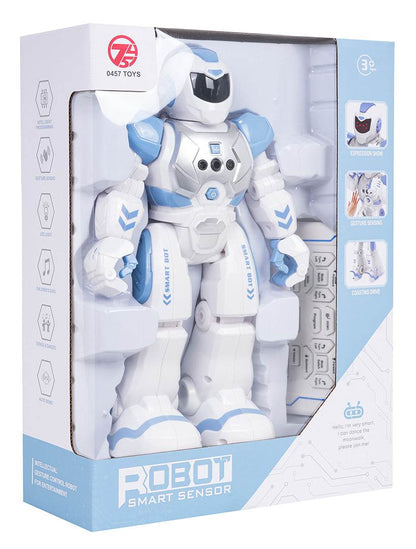 Robot SMART BOT interaktywny tańczący robot dla dzieci od 3 lat z pilotem, podświetlane oczy, ruch 360 stopni, trwała zabawka edukacyjna.