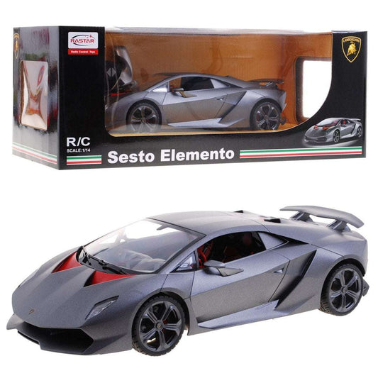 Lamborghini Sesto Elemento 1:14 scale remote control car by RASTAR in gray with detailed design and LED lights