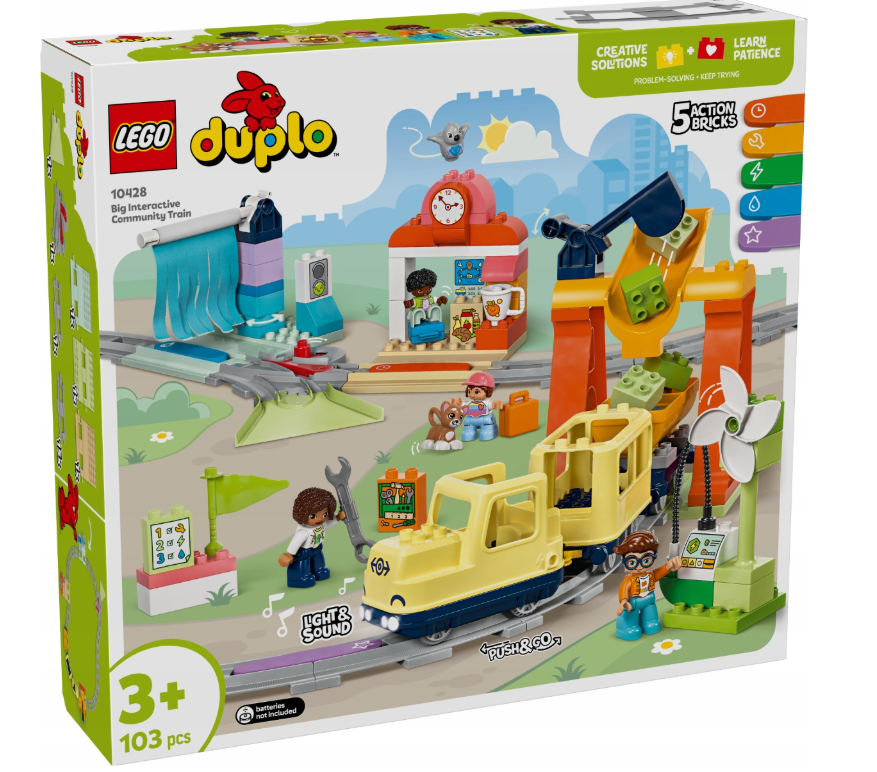 LEGO® DUPLO 10428 Duży interaktywny pociąg miejski